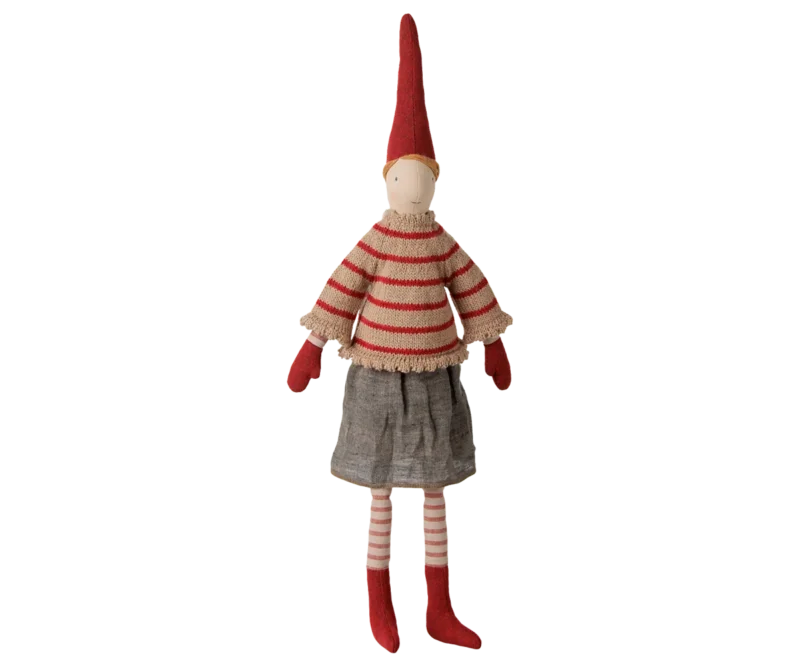 Maileg - Pixy Größe 3, Mädchen mit gestreiftem Strickpullover