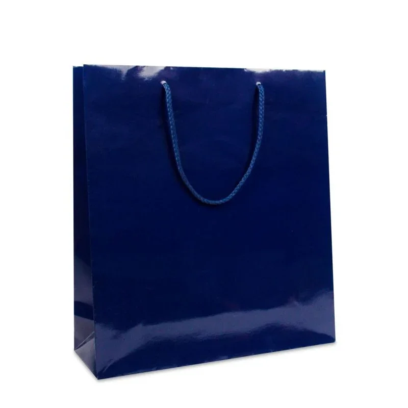 Glossy Carrier Bags 36+12x40cm Dark Blue