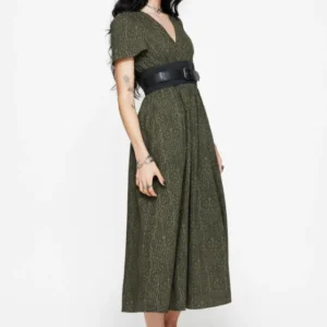 Francesca Bedruckt Wickel Over Midaxi Kleid