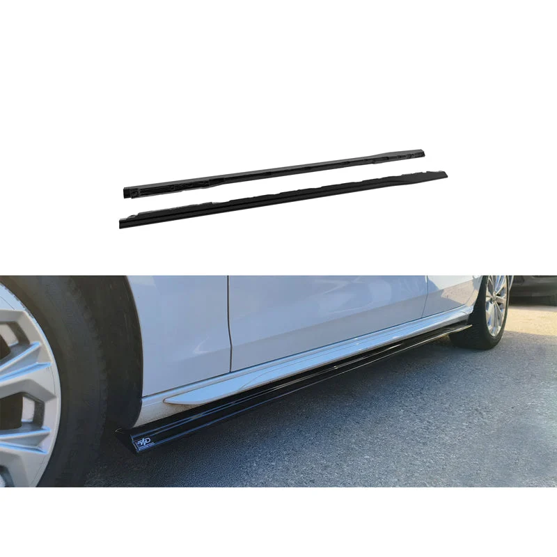 Motordrome, Seitenschweller, Glanzschwarz, passt für Audi A4 (B9) Sedan/Avant Facelift (2019-) ohne S-Line/S4