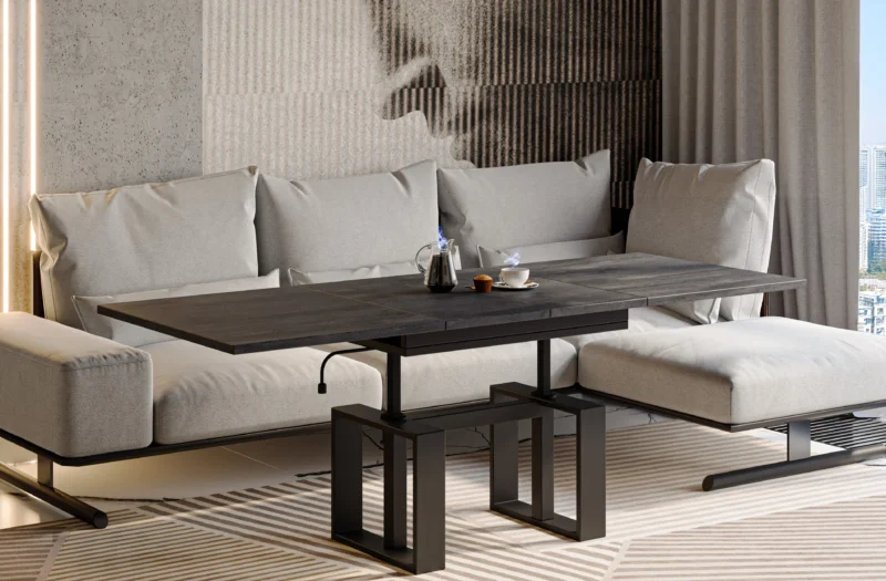 Couchtisch "Empoli" 110-170cm (Beton Dunkel) von Endo-Möbel bei coso-home