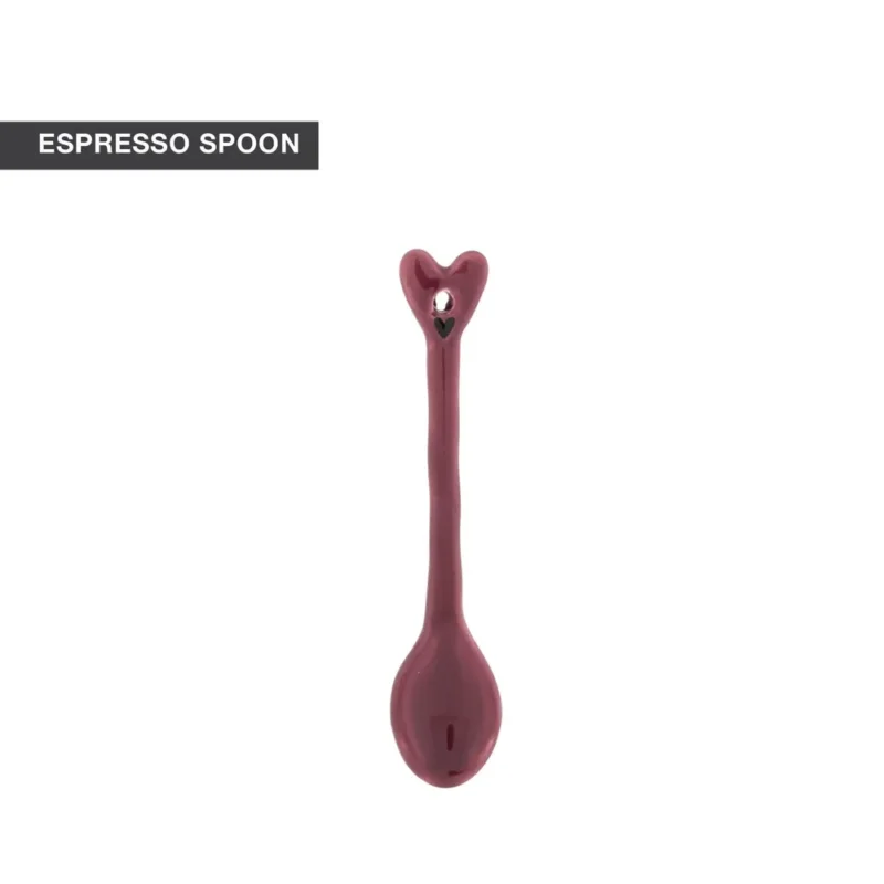 Bastion Collections - Espressolöffel Bordeaux mit Herz