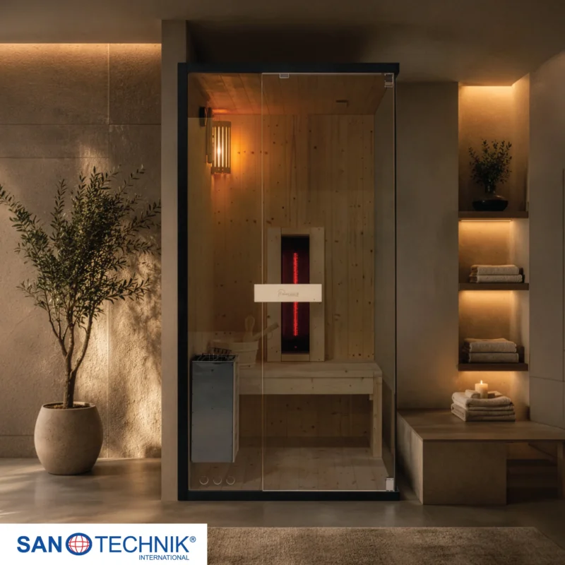 Sanotechnik GLACIER S Sauna+Infrarotkabine 100x120x200 cm