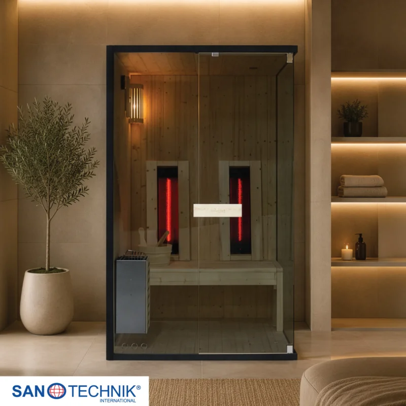 Sanotechnik GLACIER M Sauna+Infrarotkabine 120x120x200 cm