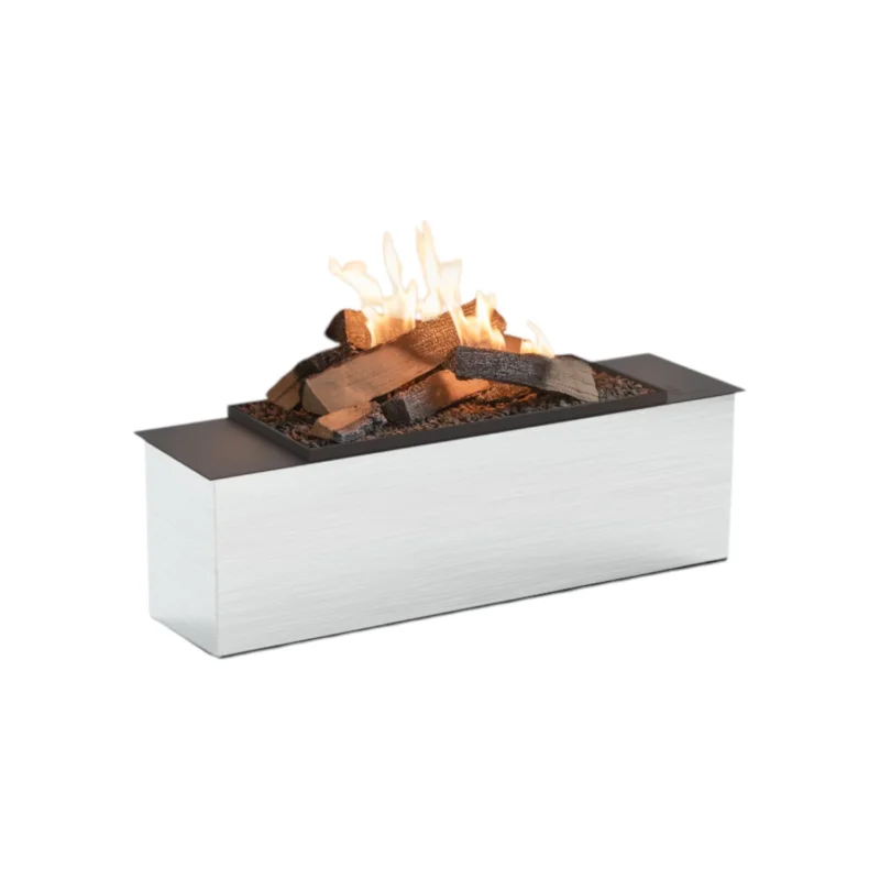 Planika FLA4 990+ Flogs: Fernbedienbarer Bioethanolbrenner mit realistischen Holzscheit-Flammen