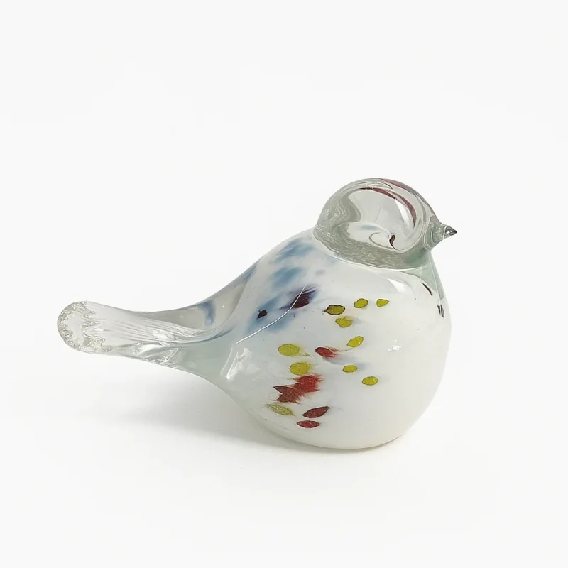 Glasvogel ca. 5,5 cm, farbig sortiert, Handarbeit