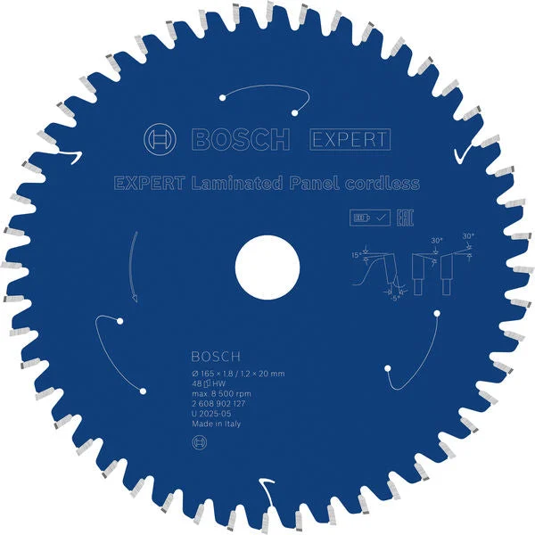 Produktbild von EXPERT Laminated Panel Kreissägeblatt, 165x1,8x20 mm, Z48, Zahnwinkel -5°