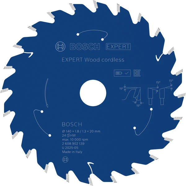 Produktbild von EXPERT Wood Kreissägeblatt, 140x1,8x20 mm, Z24 mit Reduzierring