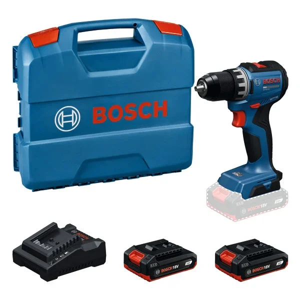Produktbild von Akku-Bohrschrauber GSR18V-52 mit 2x GBA 18V 2 Ah Akku in L-Case