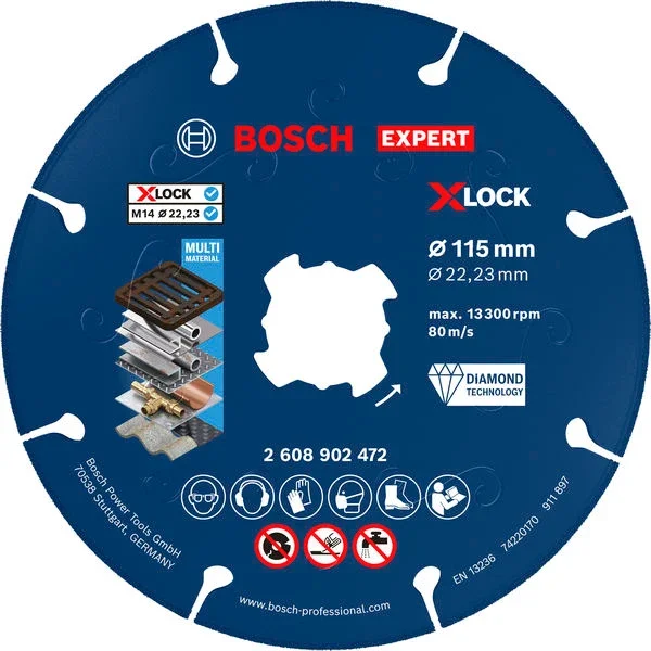 Produktbild von Diamant-Trennscheibe 115 x 22,23 mm EXPERT Metal X-Lock