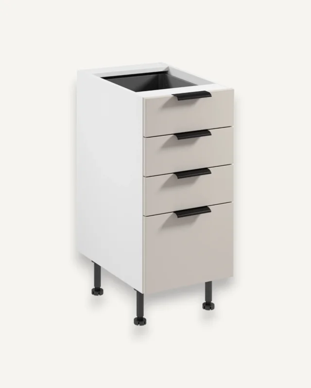 Unterschrank D40S4 AX - Sorento Weiß Beige - Platzsparend und elegant zugleich. - ROYAL24_MARKT