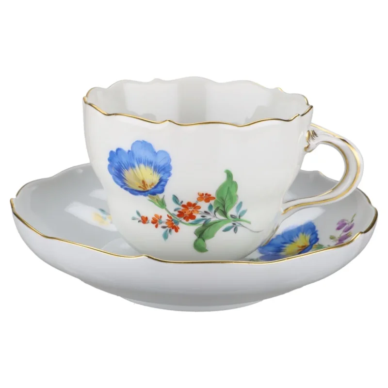 Kaffeetasse mit Untere Prunkwinde blau