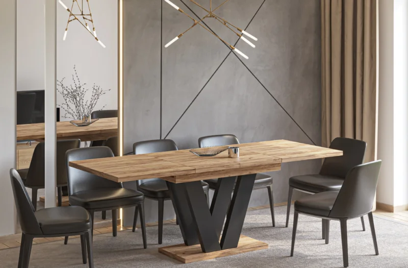 Ausziehbarer Esstisch "Lara" 130-210cm (Eiche Craft Gold) von Endo-Möbel bei coso-home