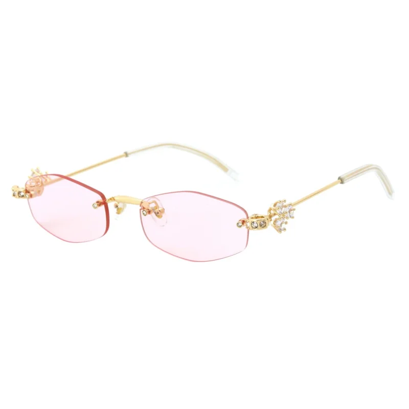 Damen Designer-Sonnenbrille mit luxuriösen Verzierungen Karnz