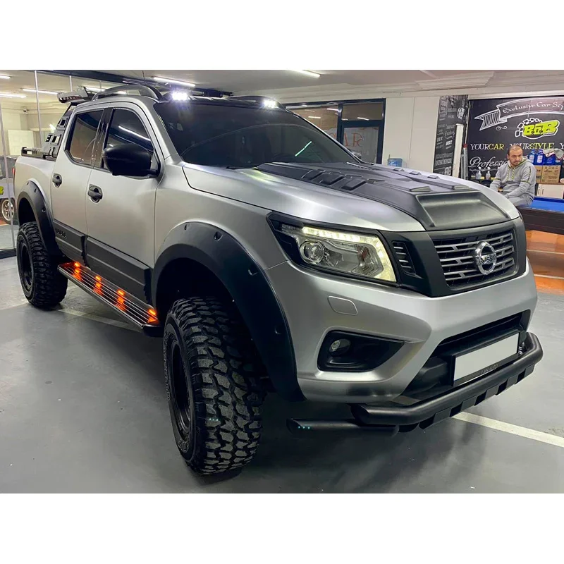 OneWay, Fender-Flares-Set, Matt Schwarz, Passend für Nissan Navara NP300 (D23) 2017-2021, 'Robust Profil' – 4 Teile