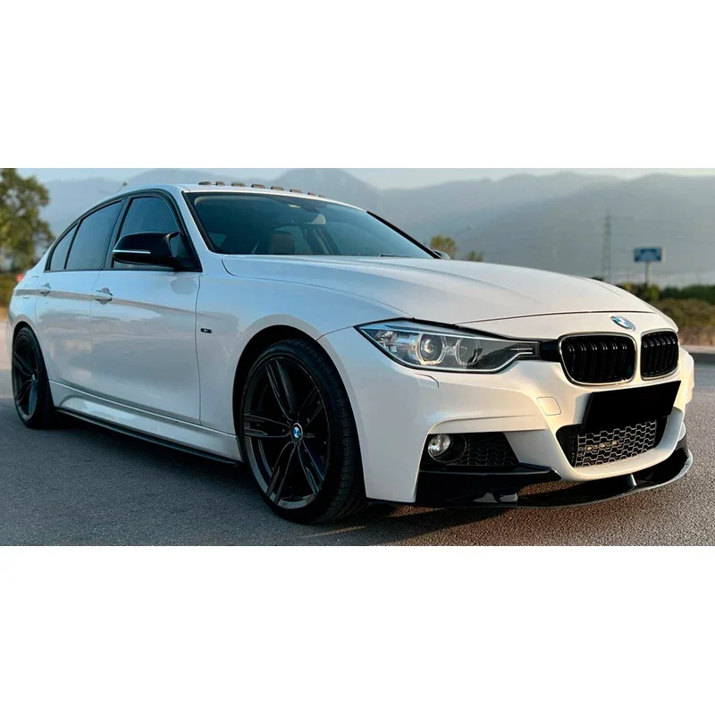OneWay, Frontspoiler, glänzend schwarz, Passend für BMW 3-Series F30 M-Pack (2012-2019), 3-teiliges Set