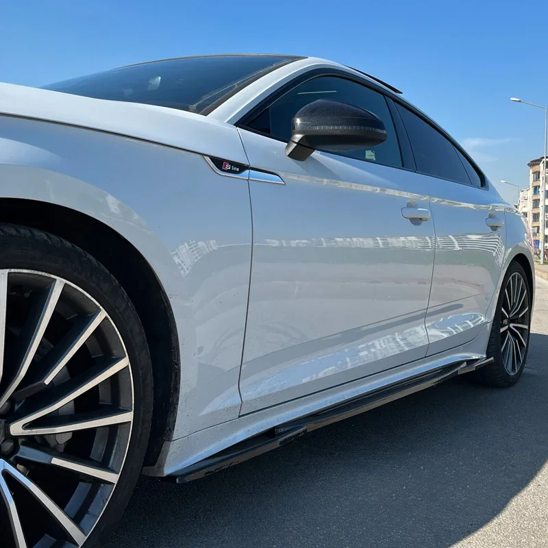 OneWay, Seitenschweller, Hochglanzschwarz, Passend für Audi A5 F5 Sportback S-Line/S5 Facelift 2019-, 2-teiliges Set