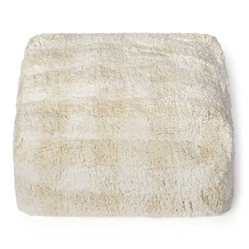 Lorena Canals "Swan Lake" Pouf "Vichy Ivory" 40x40x20cm