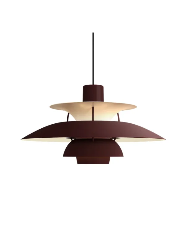 PH 5 Pendelleuchte, Monochrome Burgundy von Poul Henningsen