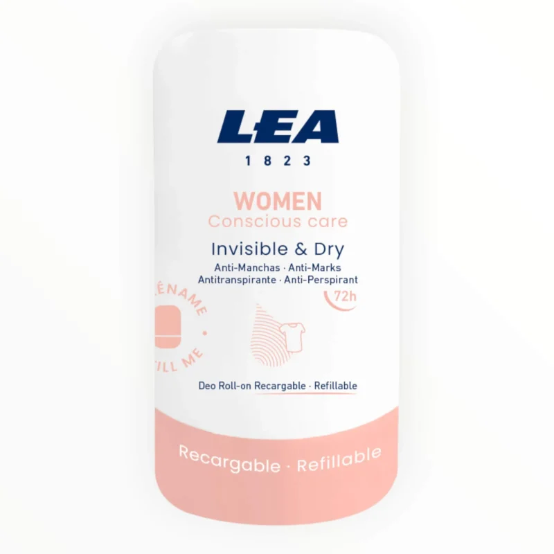 Nachfüllbares Roll-on-Deodorant, Invisible & Dry, für Frauen, 50 ml.
