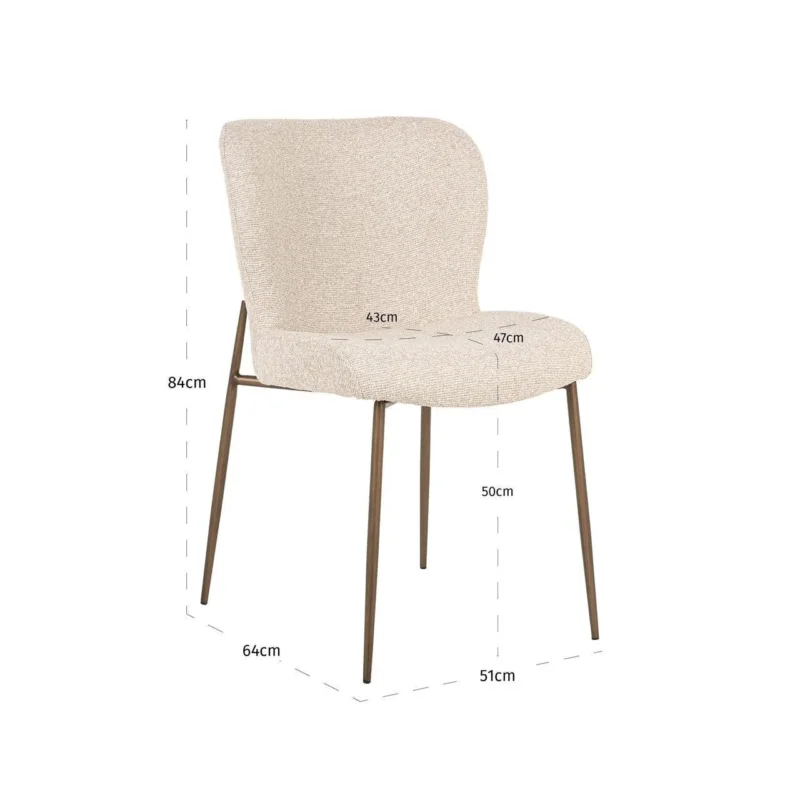 Richmond Interiors Esszimmerstuhl Odarby brown tweed fire retardant (Set of 2)-www.Stil-Ambiente.de-216097