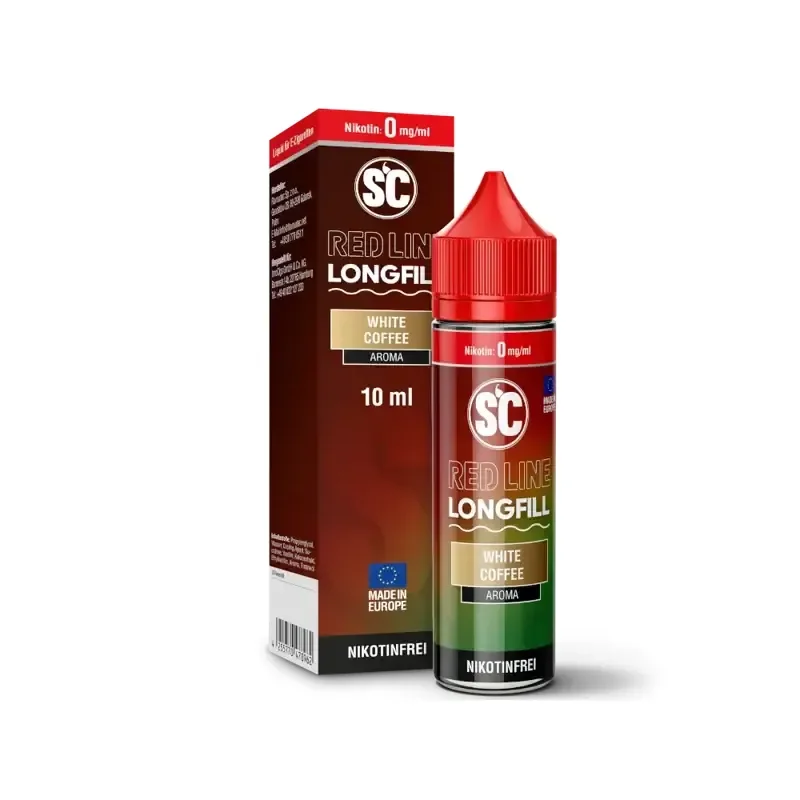 SC - Red Line White Coffee Aroma Longfill 10ml – Aroma Flasche Produktfoto