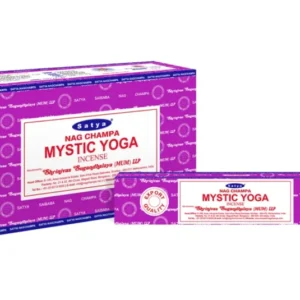 Satya - Nag Champa Mystic Yoga (Mystisches Yoga) – Räucherstäbchen – 15 g Schachtel (ca. 12–15 Stäbchen)