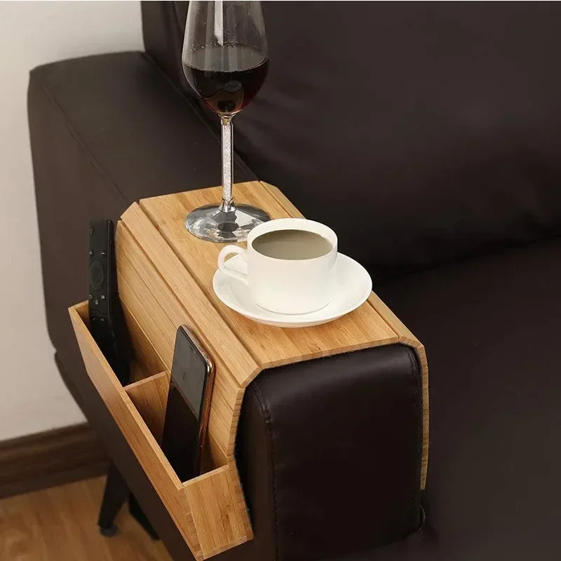 Minimalistischer Bambus-Sofa-Armlehnen-Organizer | Karnz