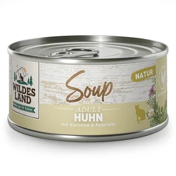 Wildes Land Katze Nassfutter Huhn mit Karotten & Petersilie in Dose