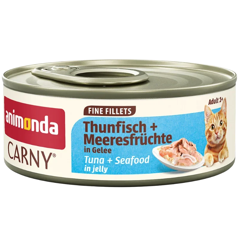 Animonda Cat Carny Fine Fillets Adult Thunfisch & Meeresfrüchte in Gelee 60 g