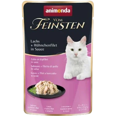 animonda Vom Feinsten Lachs & HĂĽhnchenfilet in Sauce 50 g