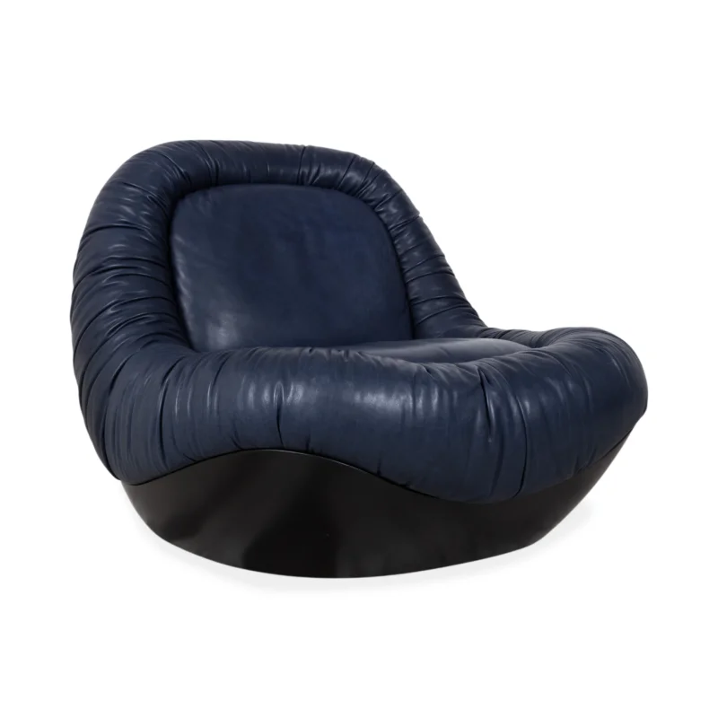 Baxter Barett Leder Sessel Blau