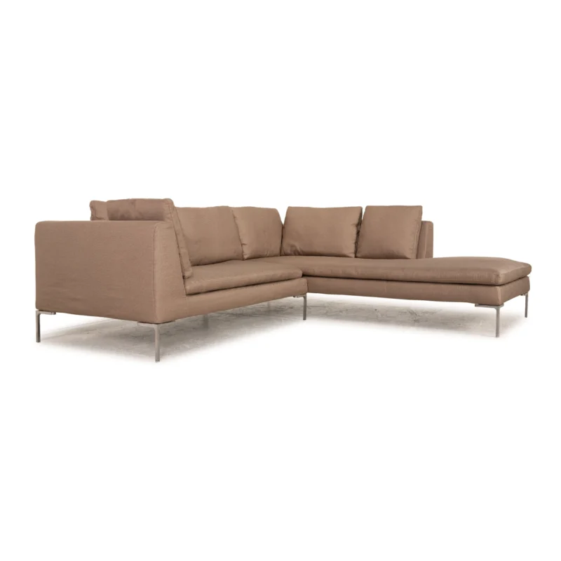 B&B Italia Charles Stoff Sofa Beige Ecksofa Couch