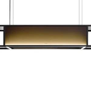 Berbel Skyline Frame BIH 140 SKF permalyt® Inselhaube 140 cm Dekor Glas Schwarz