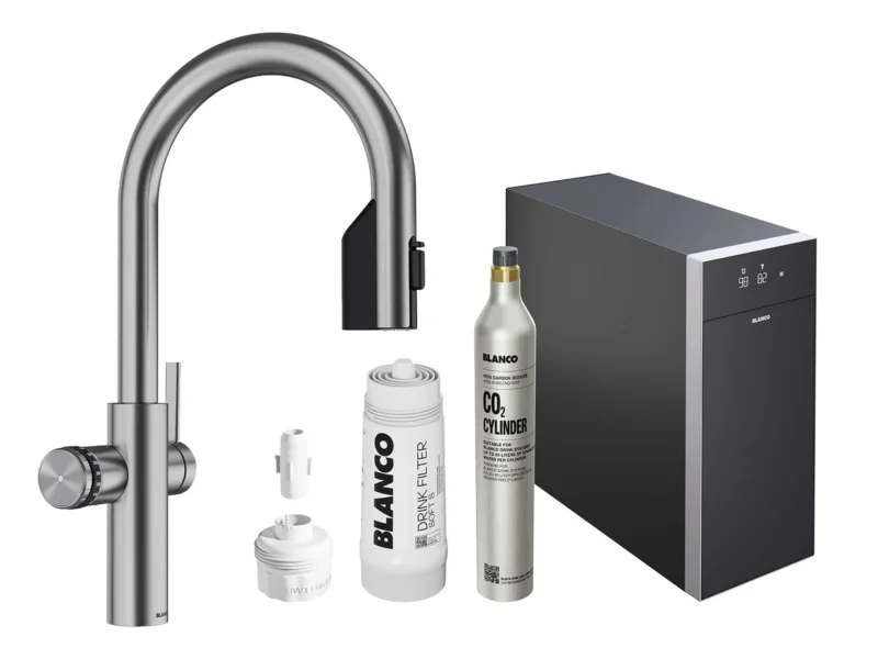Blanco Set Trinkwasserarmatur Choice Icona-C Edelstahl gebürstet + Choice.All