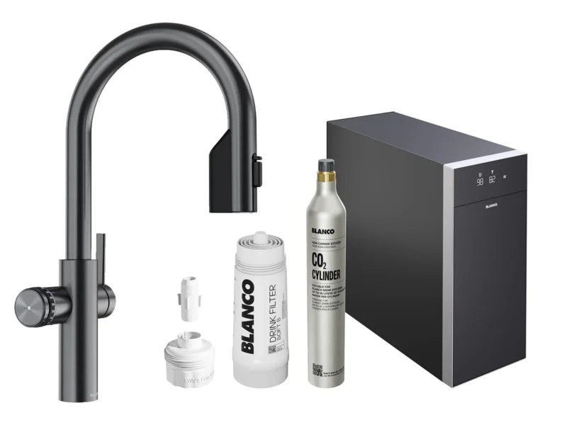Blanco Set Trinkwasserarmatur Choice Icona-C Satin Dark Steel + Choice.All