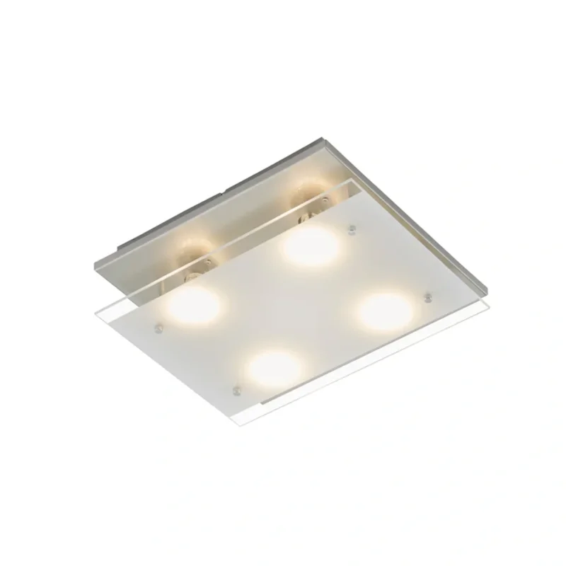 LED Deckenlampe mit Glas Birnen austauschbar 33x30cm – Deckenleuchte dimmbar, GU10