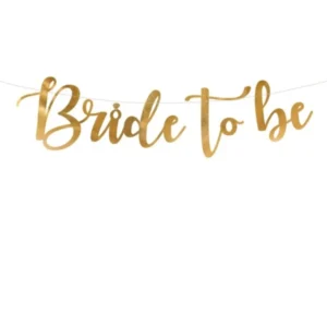 Bruiloft Slinger Bride To Be Goud 80cm van Partydeco koop je bij Partywinkel