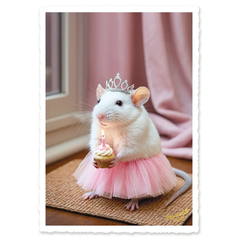 CHI-IC257 - chic.mic - Impossible Card Postkarte - Birthday mouse