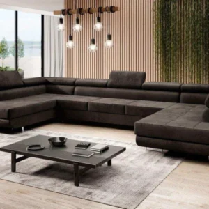 Designer Sofa Taormina mit Schlaf- und Klappfunktion (Samt) - Luxusbetten24