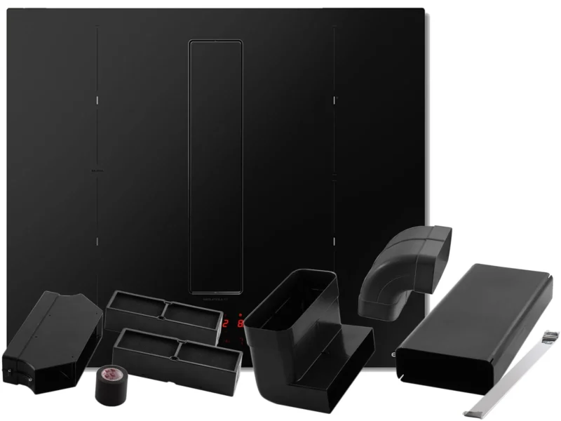 Elica SET NikolaTesla Fit Raw BR/A/60 Kochfeldabzug Induktion Schwarz Matt + KIT0167756 Installationsset Umluft