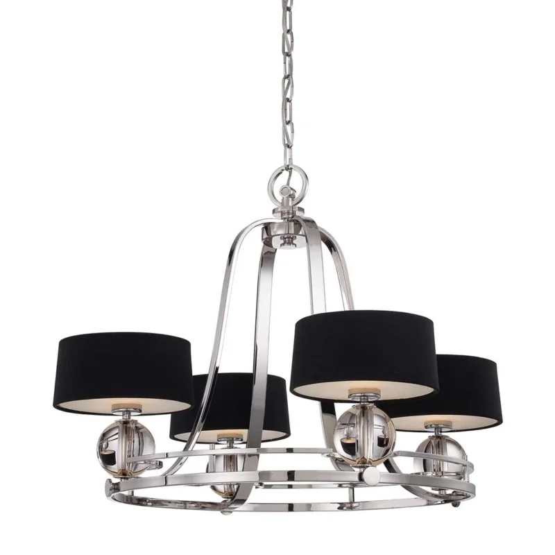Gotham Kronleuchter mit 4 Lichtern - Imperiales Silber - Elsteadlighting - leuchtengrosshandel24