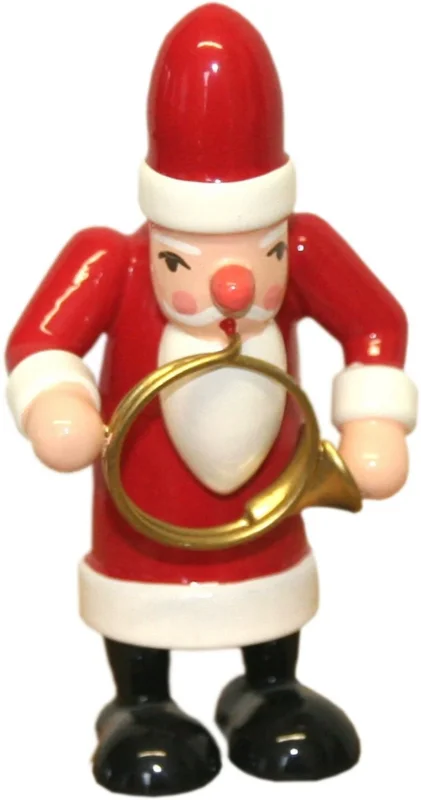 GAH-31434 - Gahlenz - Kapelle - Weihnachtsmann mit Waldhorn - 7,5cm'