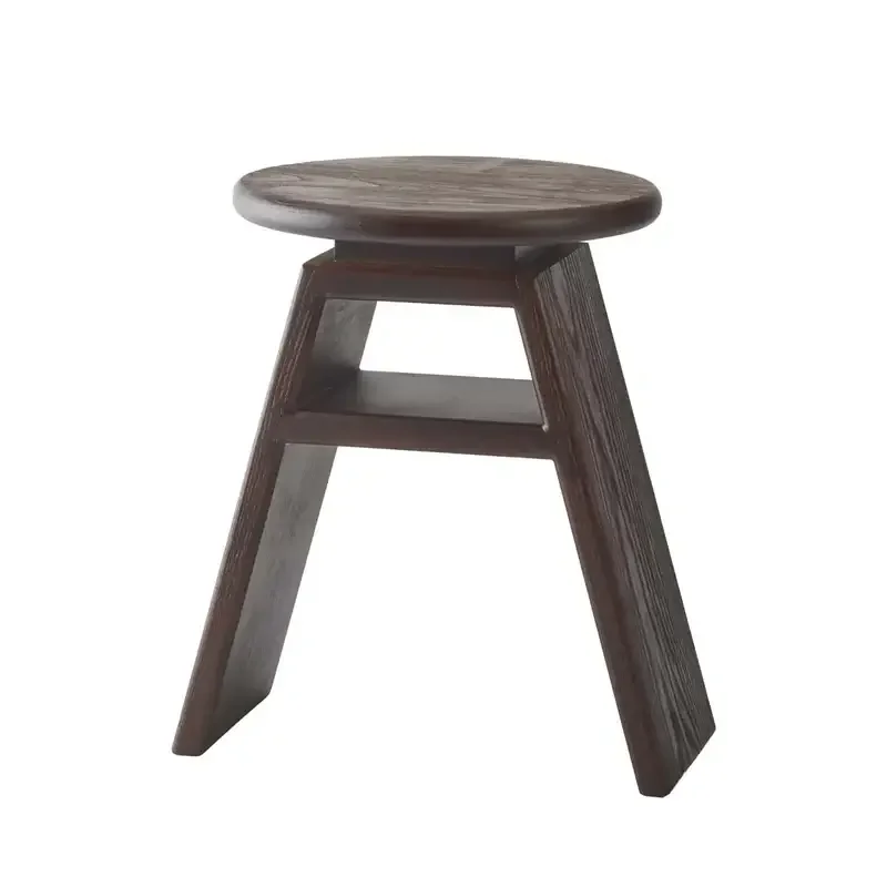 Brauner Holzhocker Cosmo von Aquanova – moderner Beistelltisch aus Holz als praktische Ablage und Sitzhocker für Bad und Wohnbereich