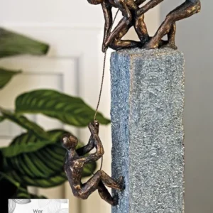 Skulptur Vertrauensmoment Bronzefarben 43 cm