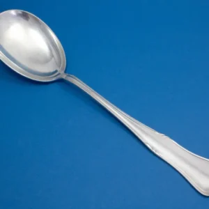 Großer Gemüselöffel, WMF 3700, versilberter Servierlöffel, Art Nouveau