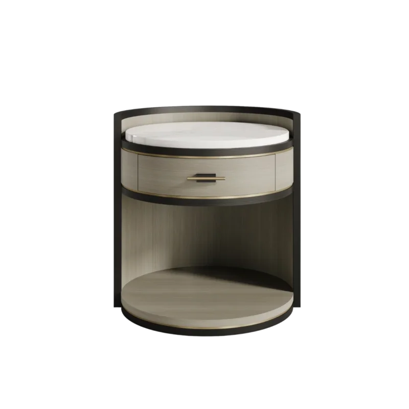 Casa Magna VALERIAN Nachttisch Stein Kategorie A – Ø 54 × 56 cm – Ansicht 1