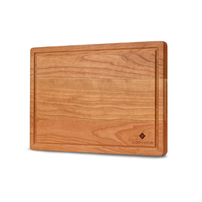 SOPHIOR Kirschholz-Schneidebrett mit Saftrille - Mittel 35x25x2,5cm