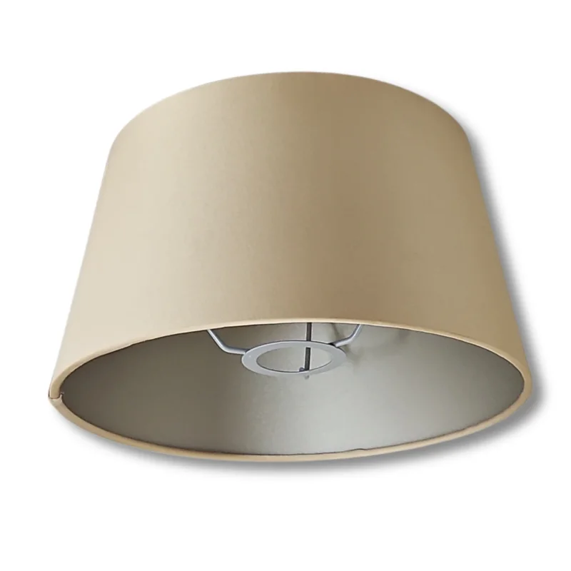 Goldfarbener Light & Living Lampenschirm aus Stoff in klassischer Form