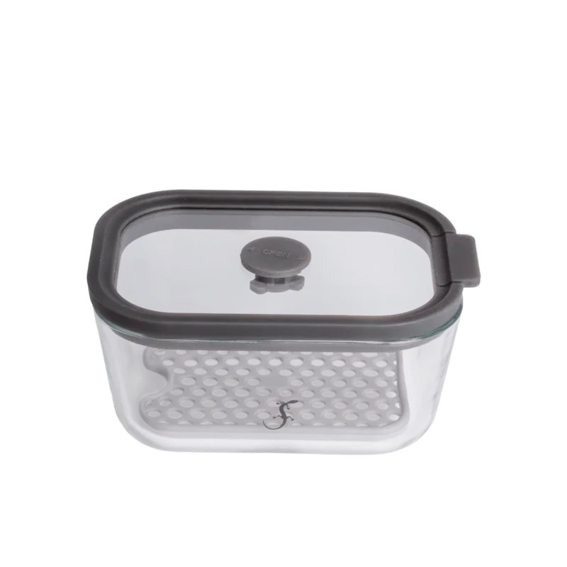 LUR-00240527 - LURCH, Glasbehälter Fresh 500ml mit dichtem Deckel und Abtropfgitter